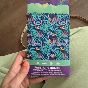 Disney Stitch Tropical Leaf Passport Cover